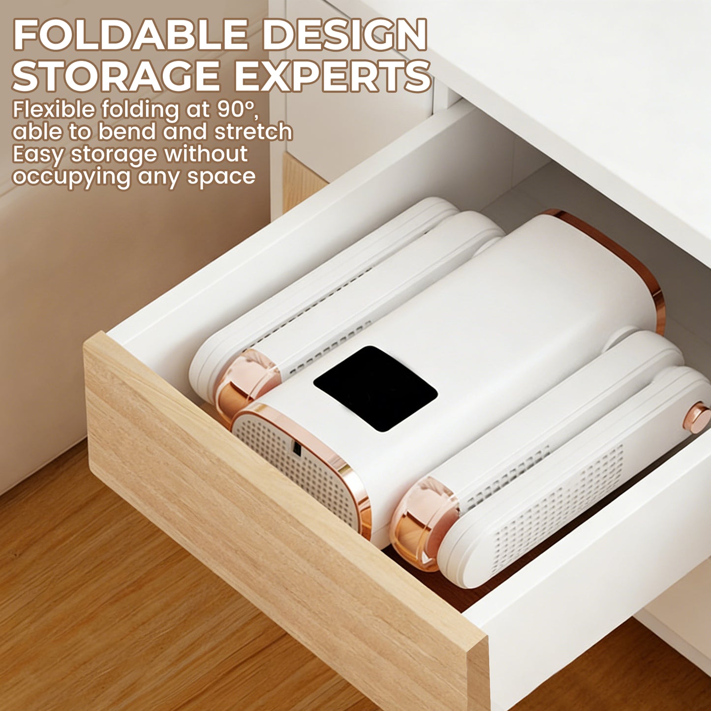 AOLIGO Electric Shoe Dryers with Timer, Dual Port Fast Heating, Foldable Design for Home and Travel