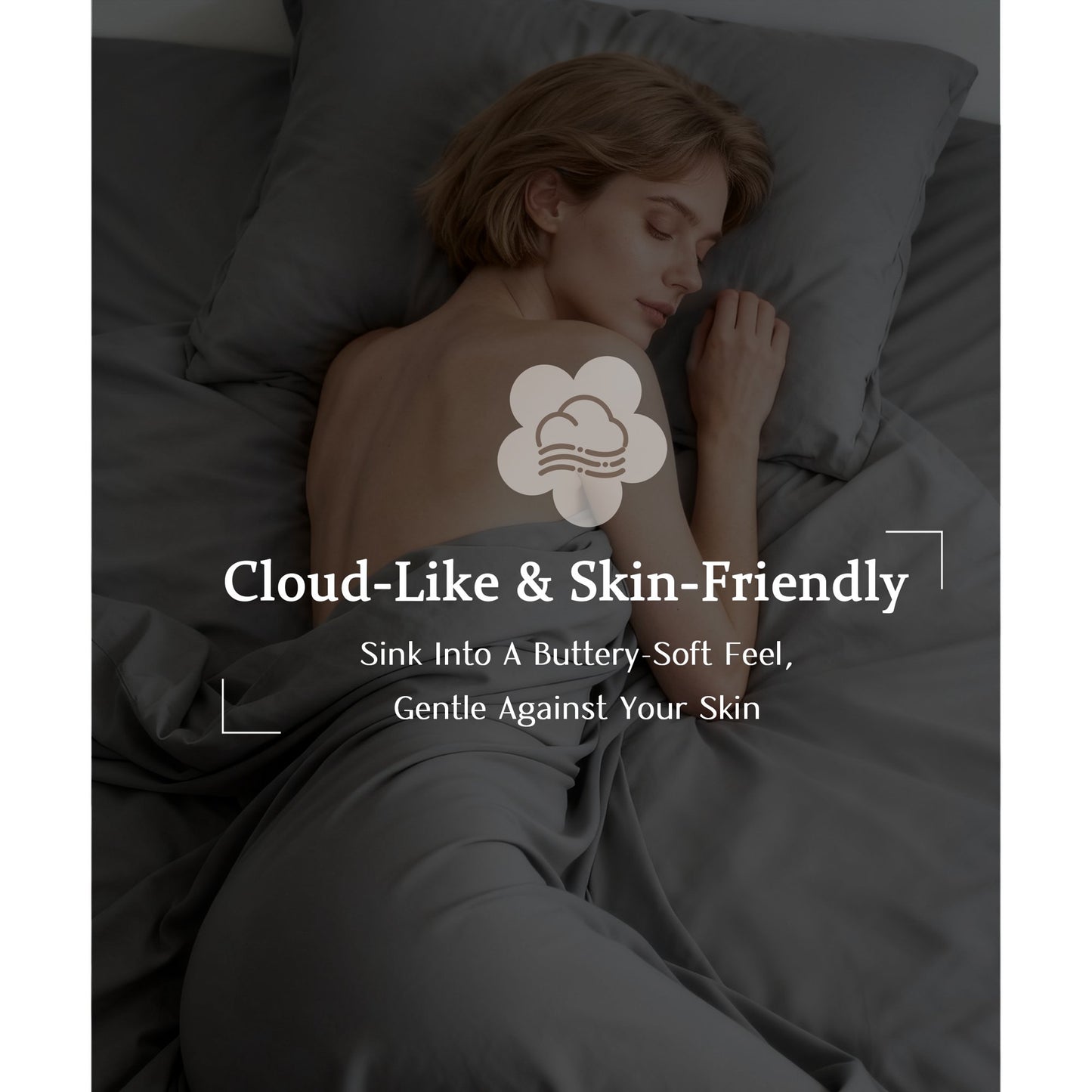 YGXNEWER King Size 4 Piece Sheet Set, Comfy Breathable Cooling Bed Sheets Set, Hotel Luxury Bedding, Deep Pockets, Ultra-Soft, Wrinkle Free, Grey