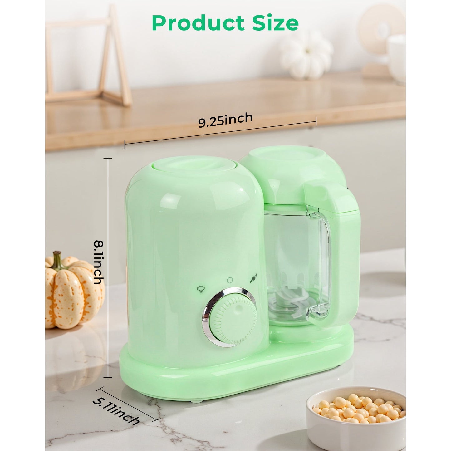 Granlass Baby Food Maker with Steam Basket, Steamer Puree Blender Grinder Mills Machine for Healthy Homemade
