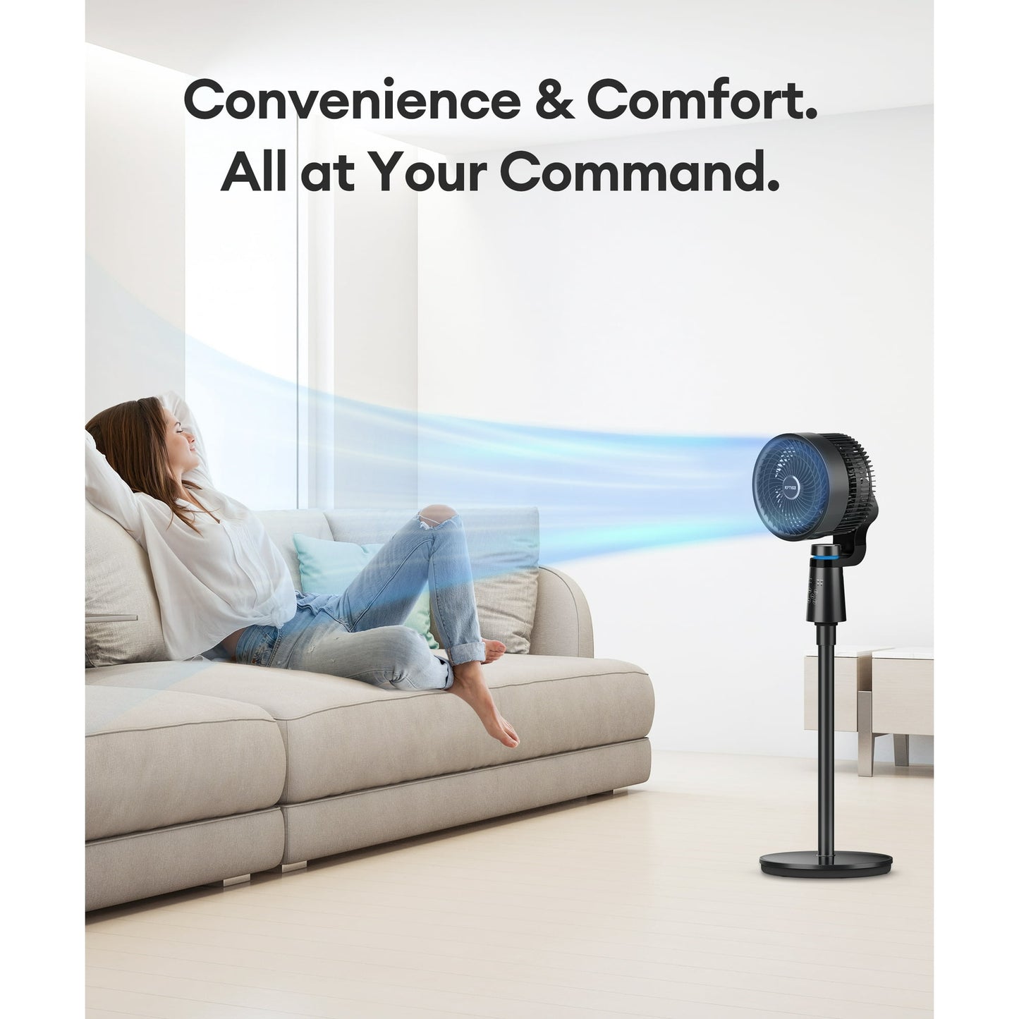 NFTIGB Pedestal Fans with Remote,75°+75° Oscillating Air Circulator Fan, 3 Speeds 3 Modes, 2025 New