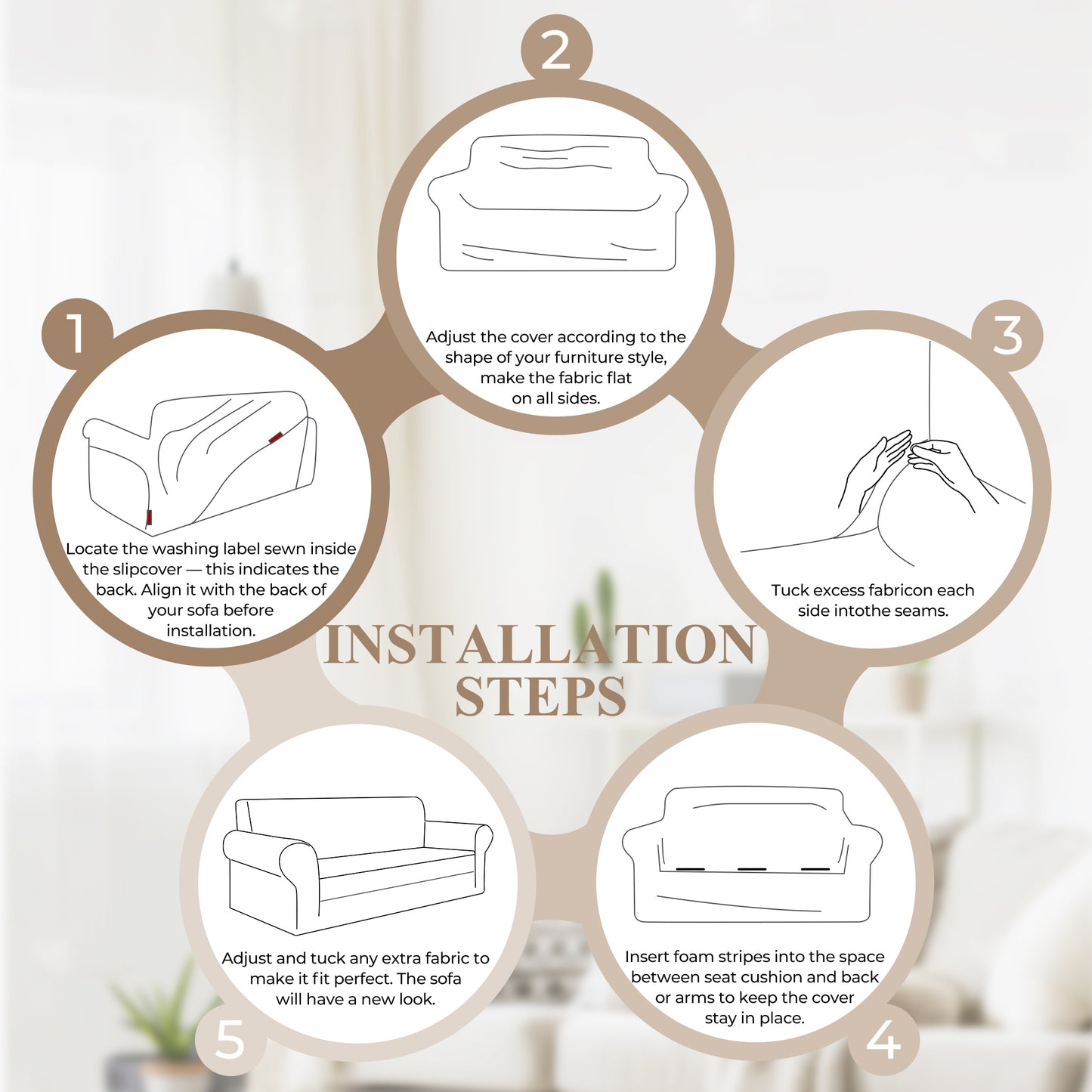 WEENEED Sofa Cover Non Slip Couch Cover Stretch Slipcover Leakproof Couch Protector for Kids Dogs Cats Pets, Black