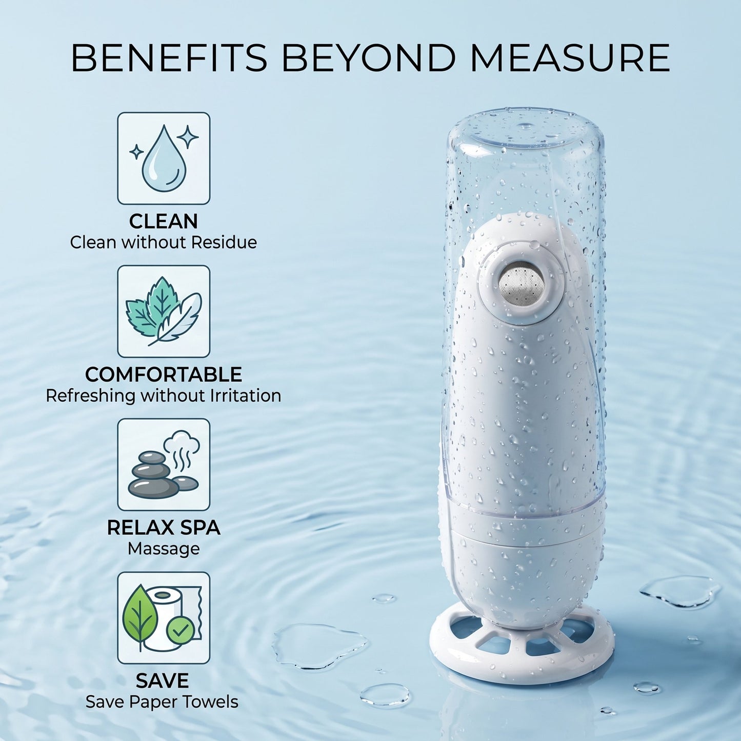 LZSDS Portable Bidet Electric 3 Mode, Travel Bidet with 11 Hole Nozzle Type C Rechargeable for Personal Hygiene