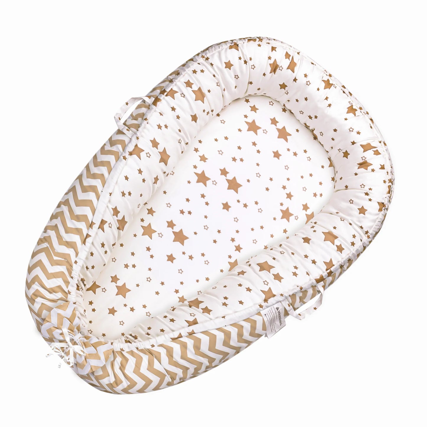 Rupoun Baby Lounger for Newborn Boys and Girls, Portable Infant Nest, Brown