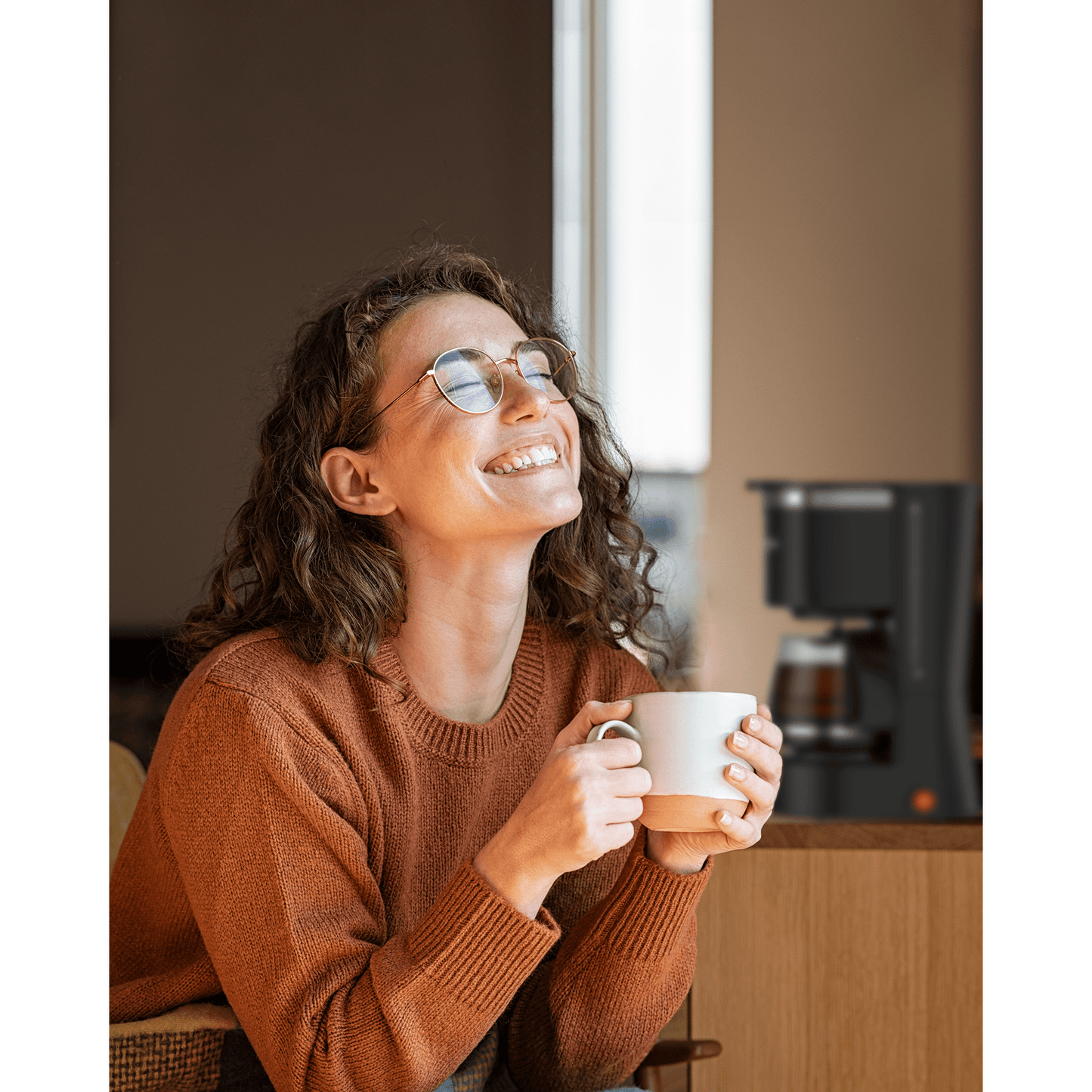 Suodoka Drip Coffee Maker, Easy Brew Compact Size, with Glass Carafe, Removable Filter, Black, New