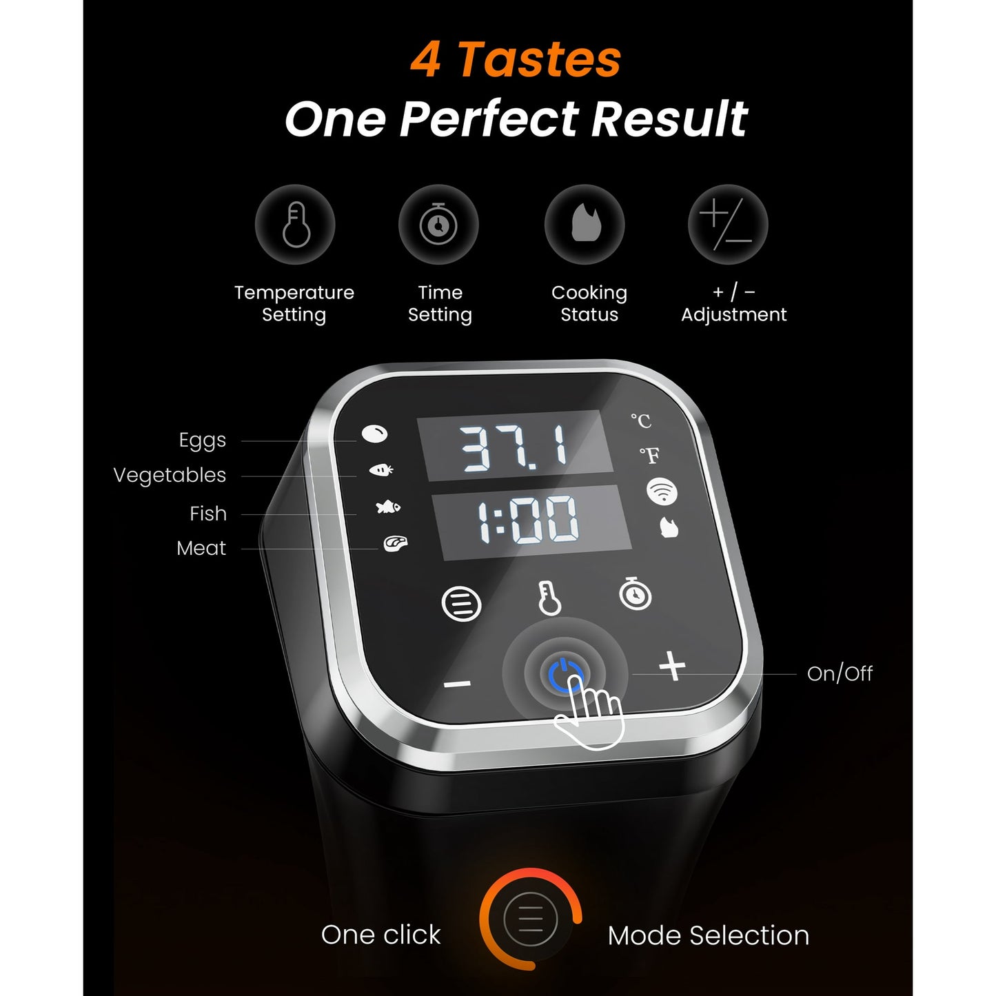 Casualife Sous Vide Precision Cooker, 1100W Immersion Circulator with Digital Touchscreen and Accurate Temperature Control