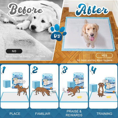 Tolobeve Training Pads, Dog & Puppy Pads,S, 13x18 in,100 Count,Disposable Dog Pee Pads