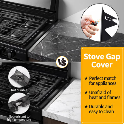 LZSDS Stove Gap Covers 2 Pack Stainless Steel, Telescoping Range Gap Filler 13.8-27.5 in Heat Resistant for Kitchen Oven