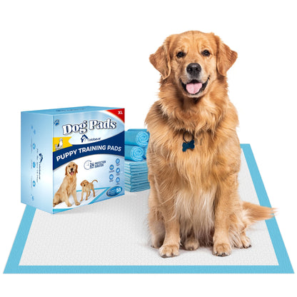 Tolobeve Dog Training Pads, XL, 26 in x 30 in, 55 Count Disposable Dog Pads, Puppy Pee Pads
