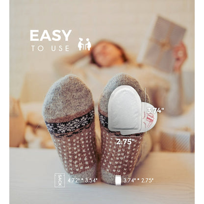 NFTIGB 100 Pack Foot Toe Warmers with Adhesive Backing, Air Activated Disposable Hand Warmer 8H Heat