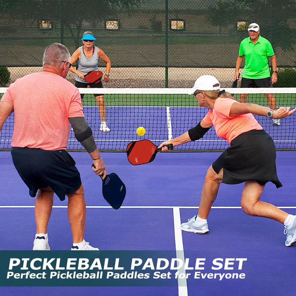 NFTIGB Pickleball Paddles Set, Lightweight, USAPA Approved 2 Pickle Ball Rackets with 4 Balls