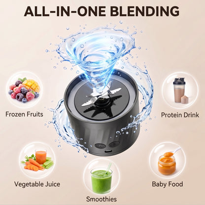 Casualife 22oz Portable Blender for Shakes and Smoothies, BPA-Free Personal Juicer with Pulse Mode, 6-Leaf Blades & Nut Grinder Cup
