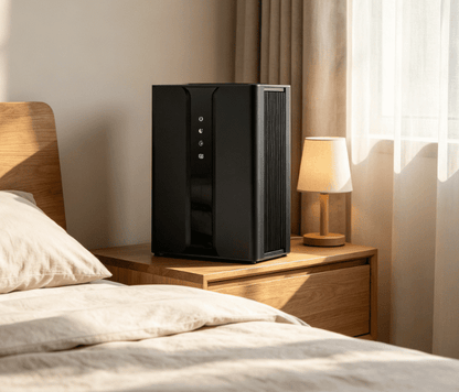 Reelexia Home Dehumidifier with 100 oz Large Water Tank, 1000 sq.ft Dehumidifiers for Bathroom, with Relaxing Ambient Light,Black