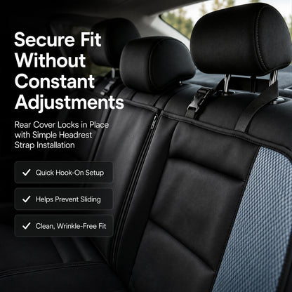 FLORAY Universal Car Seat Covers Full Set, 3D Breathable Mesh Auto Seat Protectors for Sedans & Compact SUVs, Airbag Compatible, Black & Gray