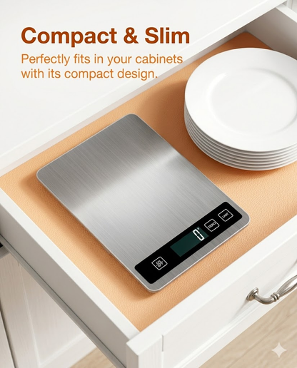 M Buder 33lb Digital Kitchen Scale, 6 Units High Precision Food Scale with LCD Display for Meal Prep, Baking, Cooking