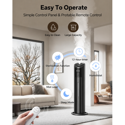 Cool Mist Air Humidifiers for Large Room Bedroom, Top-Fill Tank, Auto Mode, Aroma Box