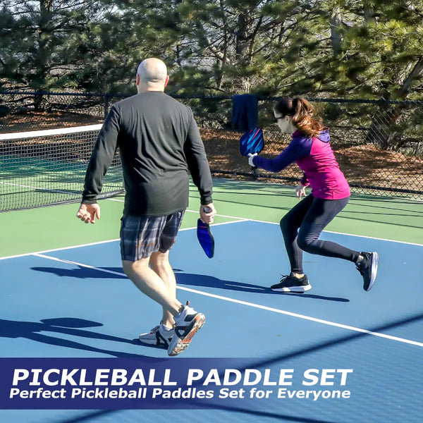 NFTIGB Pickleball Paddles Set, 2 Pickle Ball Rackets with 4 Balls, Lightweight, USAPA Approved