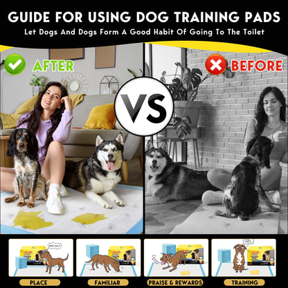 Tolobeve Dog Training Pads, XXL, 30 in x 36 in, 100 Count Disposable Dog Puppy Pee Pads