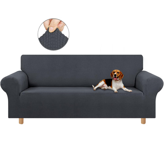 WEENEED Sofa Cover Non Slip Couch Cover Stretch Slipcover Leakproof Couch Protector for Kids Dogs Cats Pets, Dark Gray