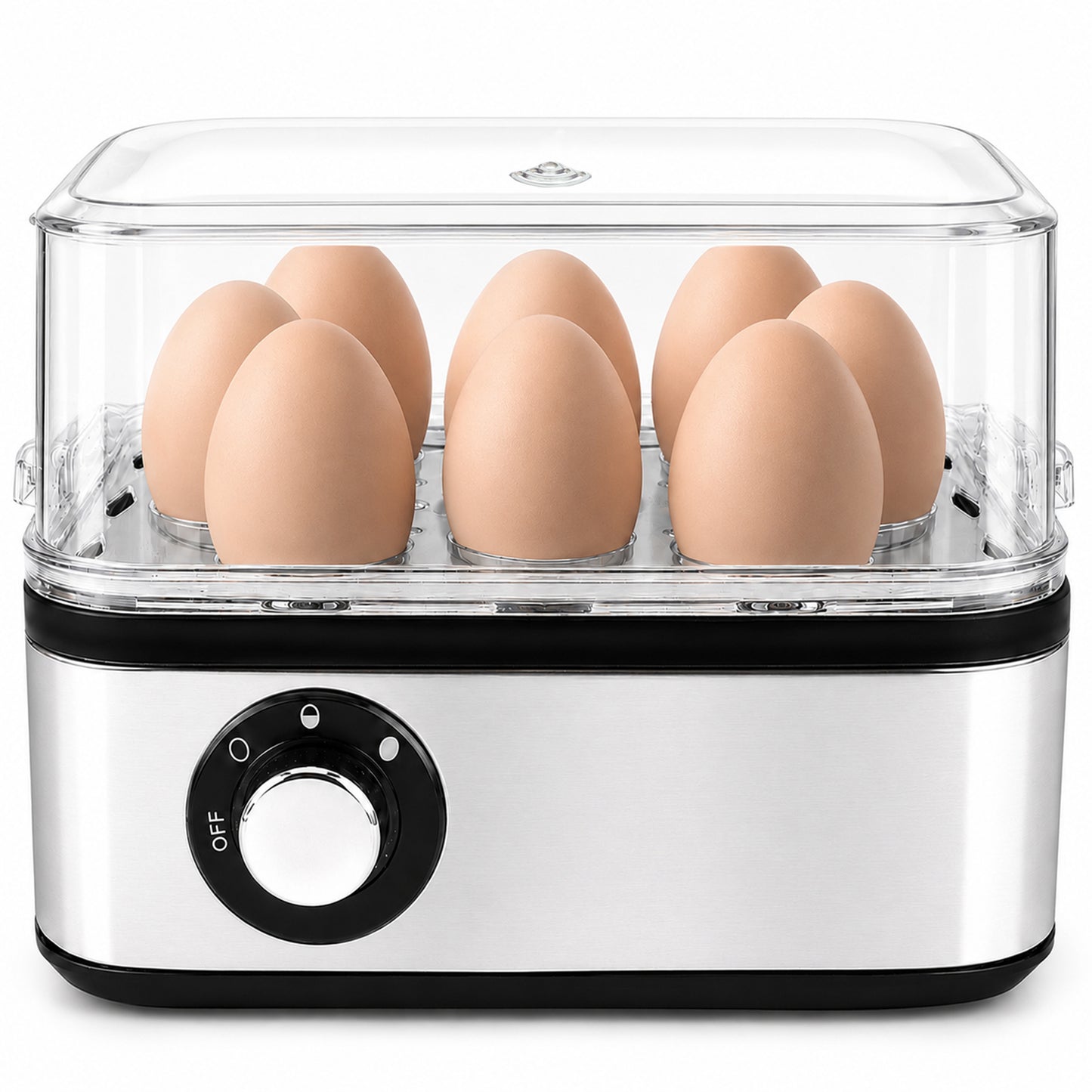 ICETear Electric Egg Cooker, 8 Egg Capacity Rapid Egg Steamer with Auto Shut Off, BPA Free for Soft Medium Hard Boiled Eggs & Egg Custard
