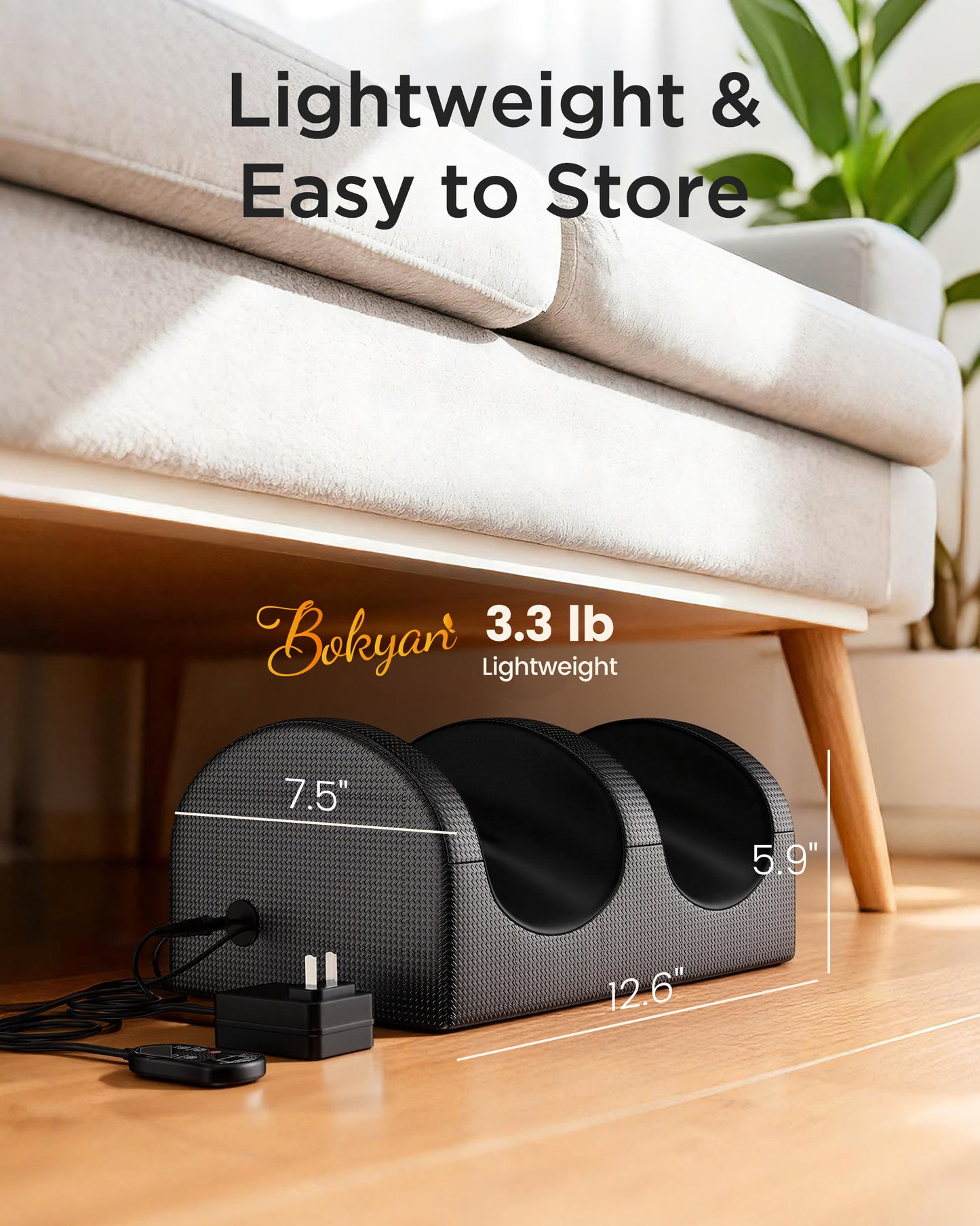 M Buder Foot Massager, Shiatsu Spa with Heat for Comfort and Relief, Gift, Black