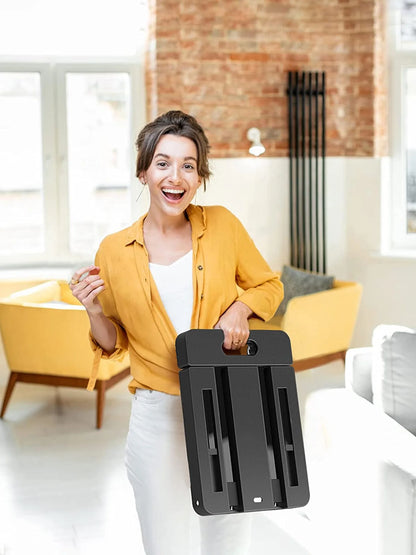 M BUDER Folding Hand Truck, 500 LBS Heavy Duty Dolly Cart, Utility Platform Cart with 6 Wheels for Travel, House, Office, Shopping, Moving Use - Black Folded Size is 11.8 x 17.7”