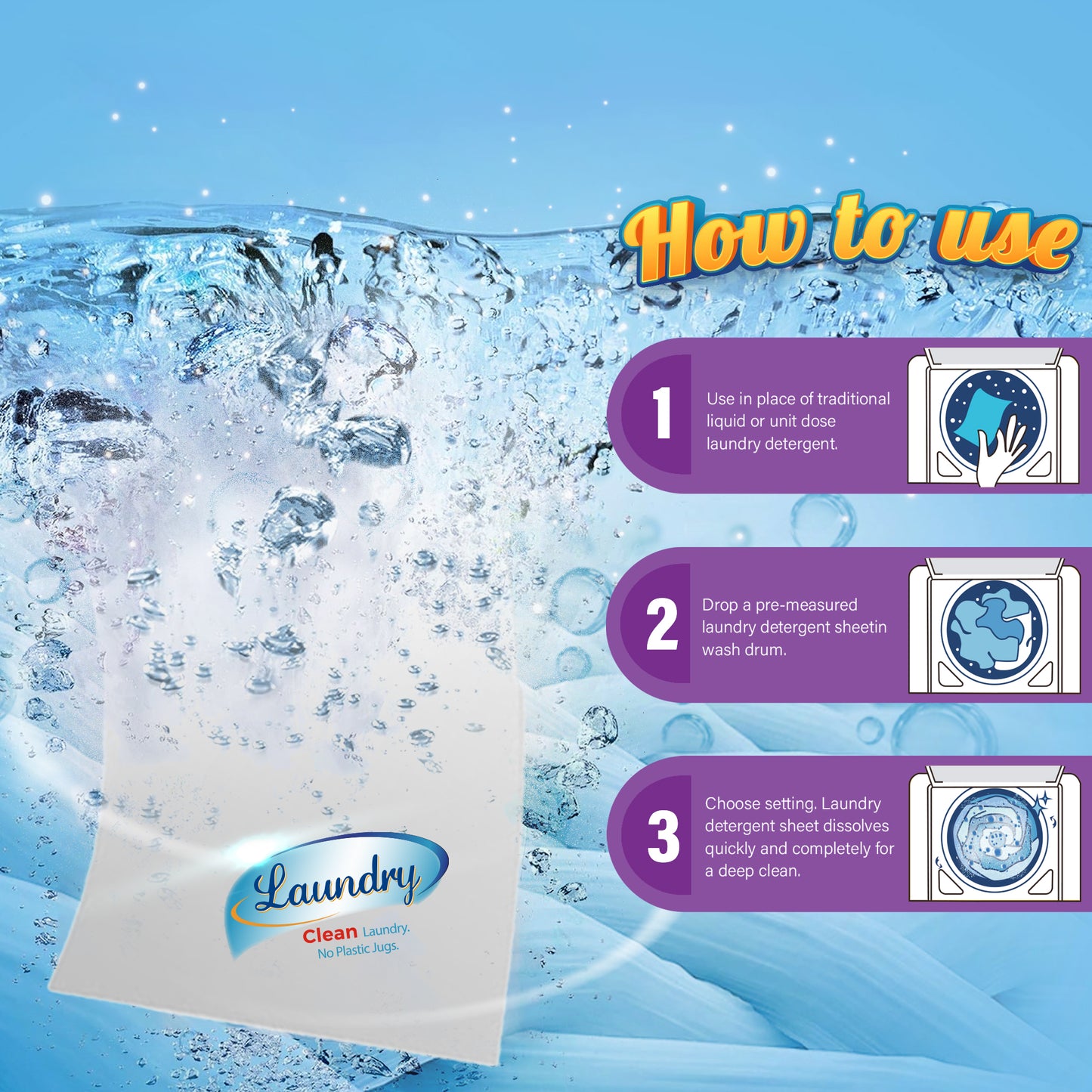 BIMZUC 300 Laundry Detergent Sheets up to 600 Loads, Fresh Linen Scent, Great for Travel