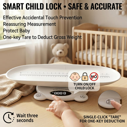 ZNQPLF Baby Scale, Infant Scale for Baby Adult and Pet, Baby Scales for Weighing Newborns, White, 265lb Max Capacity.