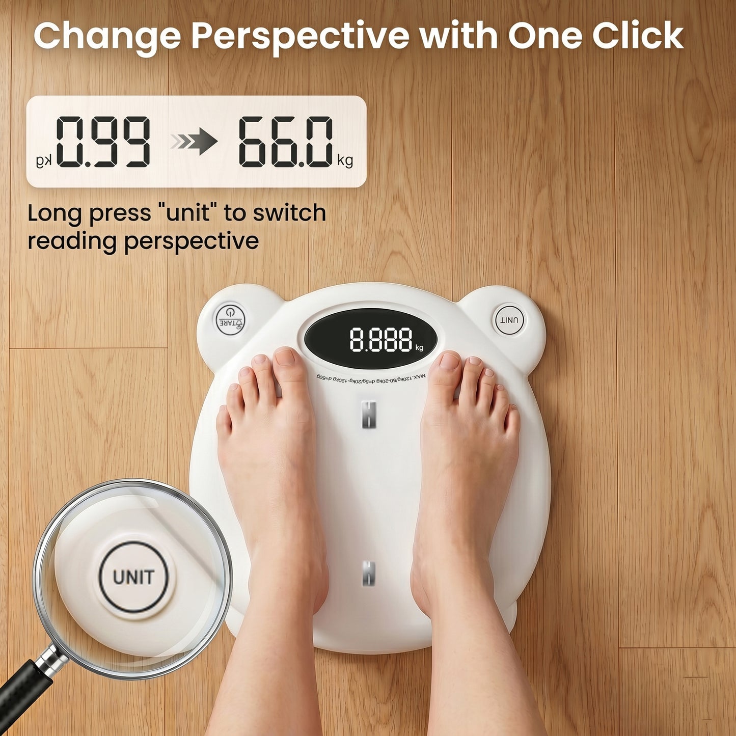 ZNQPLF Baby Scale, Infant Scale for Baby Adult and Pet, Baby Scales for Weighing Newborns, White, 265lb Max Capacity.