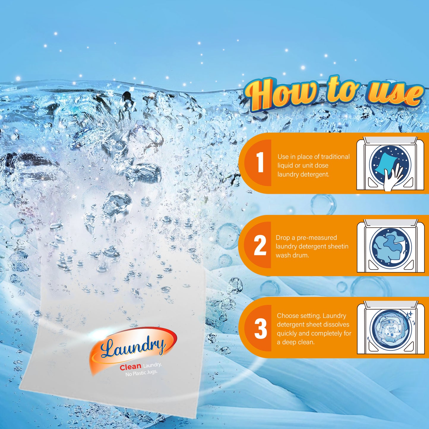 BIMZUC 300 Count Unscented Laundry Sheets, Laundry Detergent Sheets up to 600 Loads