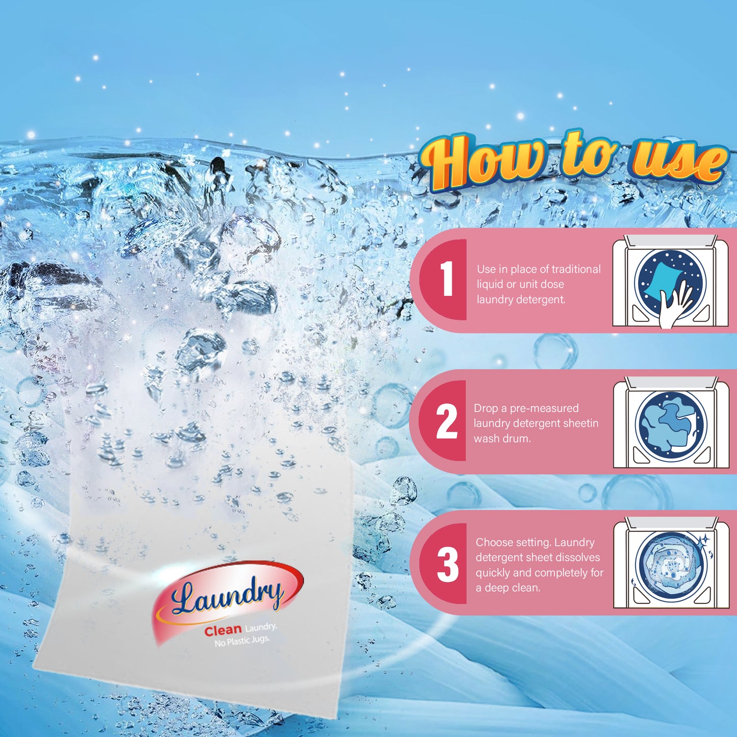 BIMZUC Laundry Detergent Sheets, 200 ct, up to 400 Small Loads, Eco Washing Supplies, Linen Scent