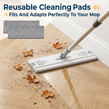 FVSA Reusable Mop Pads Refills, Floor Mop and Wet Mop Pads for Wet Jet, 12.99" x 4.72" 6 Pack Washable for All Floors