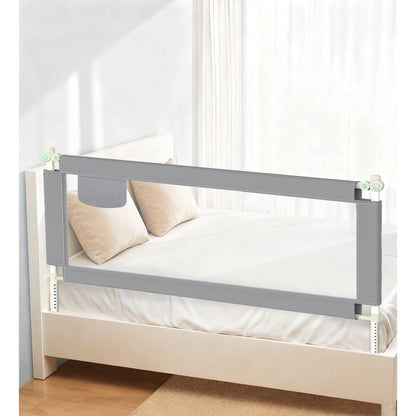 RUPOUN L-Shaped Toddler Bed Rail for Kids – Safety Guardrail, Universal Fit for Mattresses, Easy Installation, 1.5m Large Size, Gray