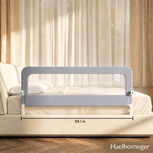 Bed Rails for Toddlers, Baby Bed Rail Guard Foldable Toddler Bed Rail (Gray, 59in Sizes)