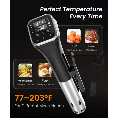 Casualife Sous Vide Precision Cooker, 1100W Immersion Circulator with Digital Touchscreen and Accurate Temperature Control