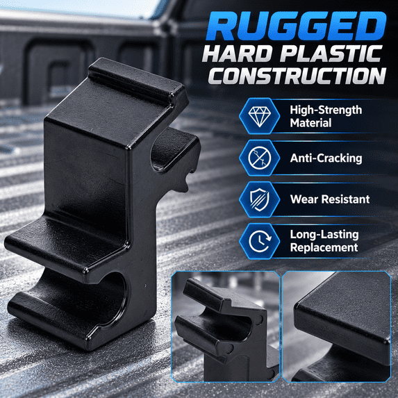 GigBu 5-Pack Tonneau Cover Prop Rod Clips, Replacement for Hard Folding Truck Bed Covers, Plastic