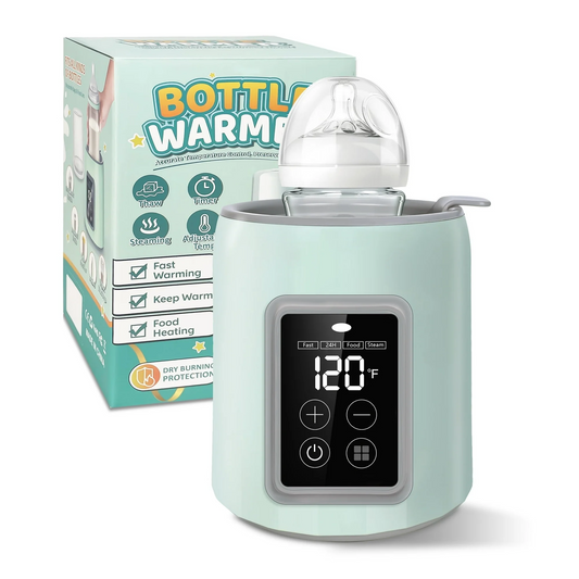 Rupoun Bottle Warmer, 4 in 1 Fast Baby Milk Portable Warmer with Timer and Temperature Control for Breastmilk or Formula, with Defrost, Sterilizer, Keep, Heat Food, Green