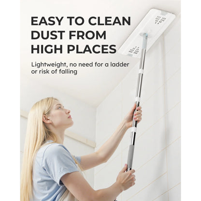 BIMZUC Mop and Bucket with Wringre Set, with 4 Microfiber Reusable Pads, Wet and Dry Use for Household Cleaning and Floor Windows Cleaning