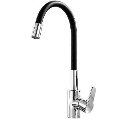 LZSDS Kitchen Faucet with Sprayer for RV, 360 Rotating Brass, Black