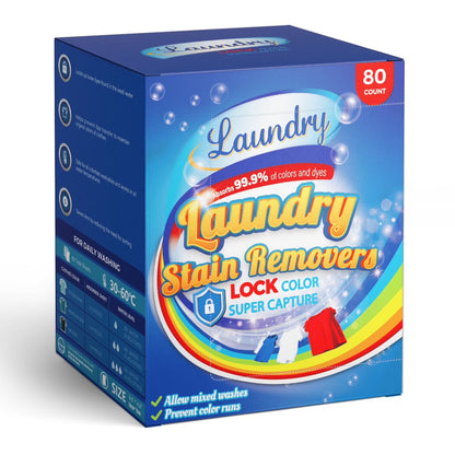 FVSA Color Catcher, Laundry Dye-Trapping Sheets, 80 Count, Unscented, Prevent Color Runs