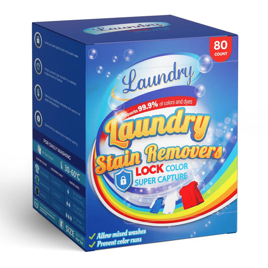 FVSA Color Catcher, Laundry Dye-Trapping Sheets, 80 Count, Unscented, Prevent Color Runs