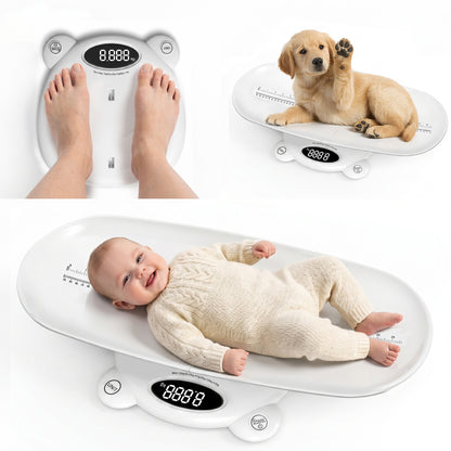 ZNQPLF Baby Scale, Infant Scale for Baby Adult and Pet, Baby Scales for Weighing Newborns, White, 265lb Max Capacity.