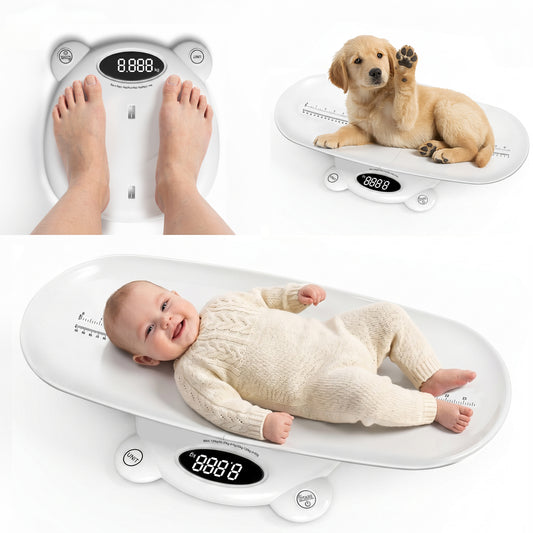 ZNQPLF Baby Scale, Infant Scale for Baby Adult and Pet, Baby Scales for Weighing Newborns, White, 265lb Max Capacity.