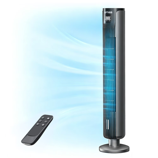 NFTIGB Tower Fan for Bedroom, 36 inch Oscillating Fans that Blow Cold Air, 3 Speeds, 3 Modes 12H Timer, Standing Floor Fan for Home Office, Black