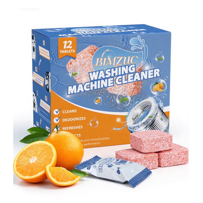 FVSA Washing Machine Cleaner Tablets, Deep Cleaning Odor Eliminator for Front and Top Load HE Washers, 12 Count