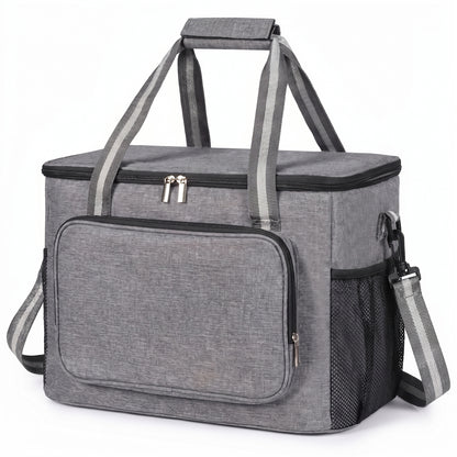 OHHANI Insulated Cooler Bag, 48 Can Leakproof 2-Compartment Camping Cooler with 24H Ice Retention, Soft Portable Cooler for Beach, Picnic, Hiking, Travel