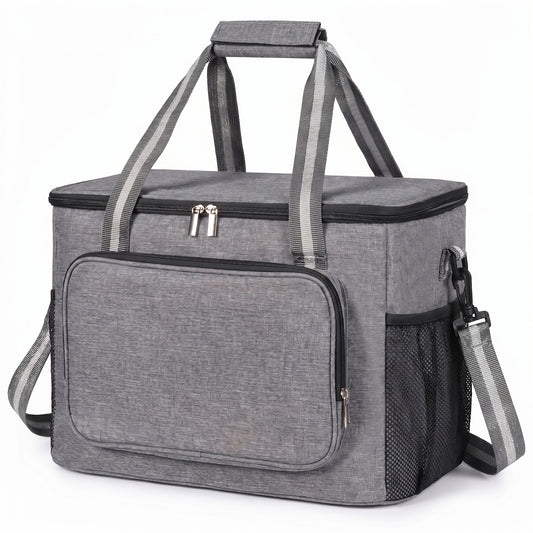 OHHANI Insulated Cooler Bag, 48 Can Leakproof 2-Compartment Camping Cooler with 24H Ice Retention, Soft Portable Cooler for Beach, Picnic, Hiking, Travel
