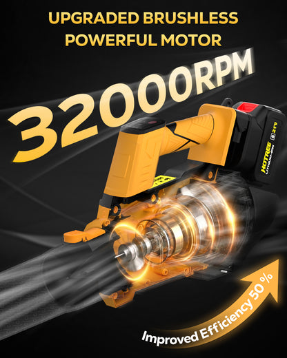 HOTREE Cordless Leaf Blower 600CFM 170MPH 6-Speed 2x2.0Ah Lithium Battery Lightweight for Lawn/Patio/Garage