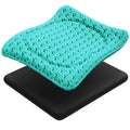 AOLIGO Gel Seat Cushion for Long Sitting, 17" x 15" Enlarged Thickened Pad, Soft & Breathable Office and Wheelchair Comfort, Cyan