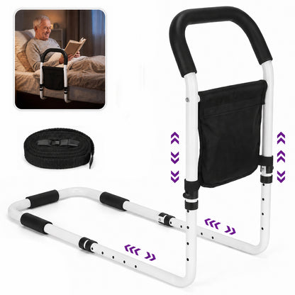YCPINGC Bed Assist Rails for Seniors, 2026 Upgrade Adjustable Bed Rails for Elderly Adults with Safety Guard, Storage Bag and Fixing Strap