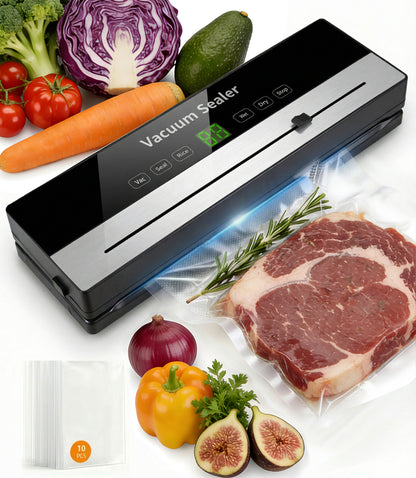 M Buder Vacuum Sealer Machine 16.5in, Automatic Sealing for Food Storage with Cutter, 5 Modes, Residential, Commercial